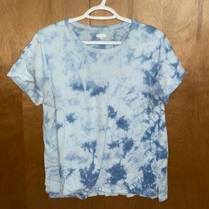 L Blue Old Navy Tie-Dye T-Shirt